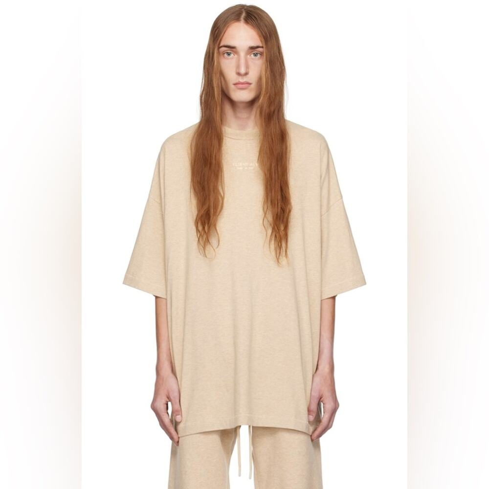Fear Of God Essentials Crewneck T-Shirt Tan Large